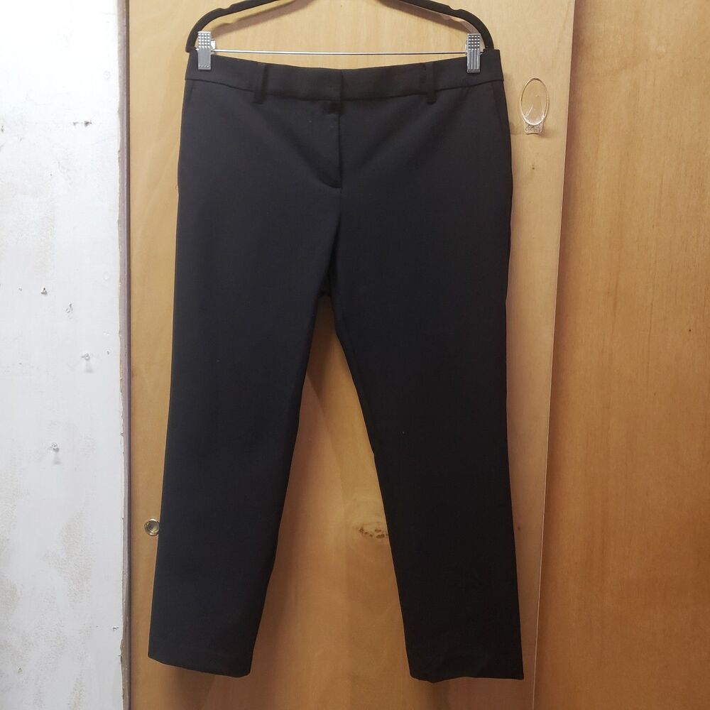 NWOT Ann Taylor black ankle pants classic tailored mid-rise straight legs10P C1